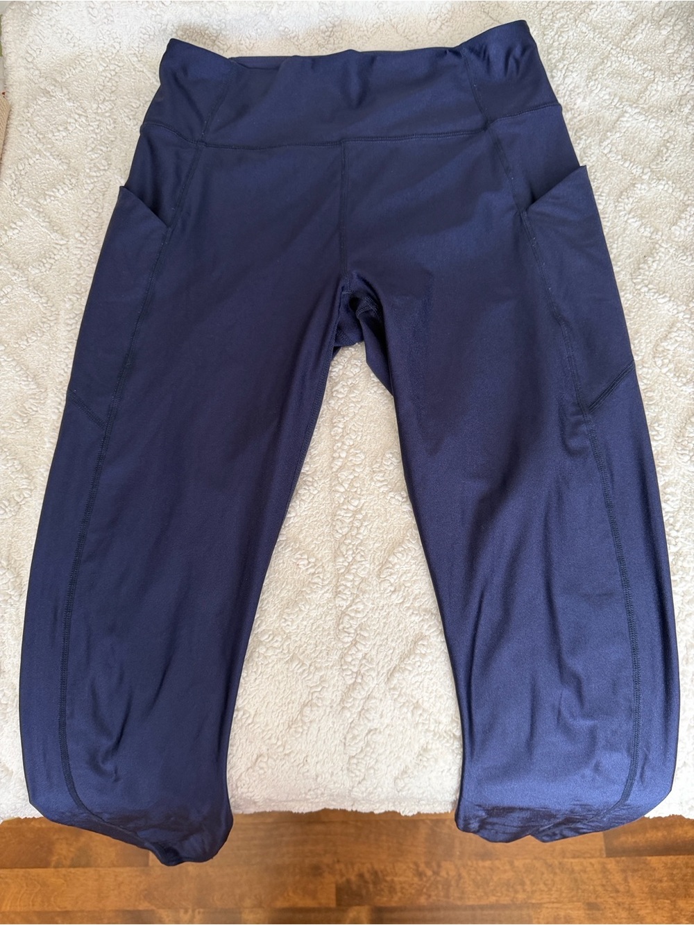 Fabletics Navy Leggings with Side Pockets